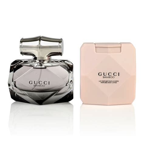 gucci bamboo gift set 50ml edp 100ml body lotion|Gucci bamboo gift set.